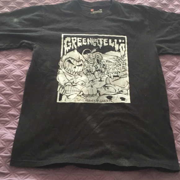 Hanes Other - Signed Green Jello black band tee